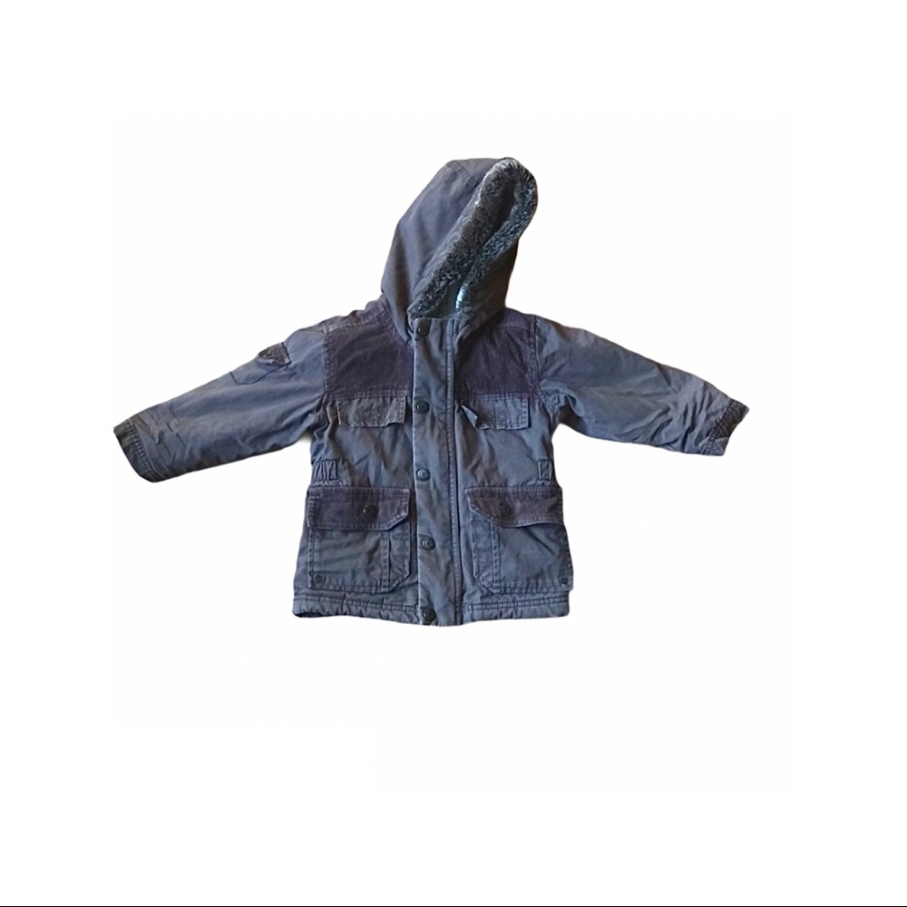 Old Navy 2T Boys Corduroy Fleece Lined Coat Brown